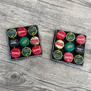 Custom vintage soda bottle cap coasters